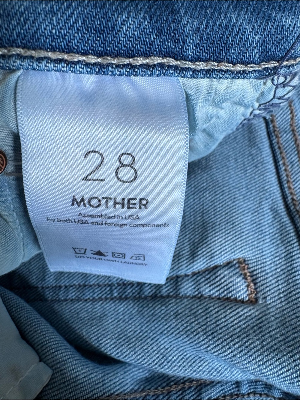 MOTHER The Insider Crop Step Fray Jeans. Monkey in the Middle. Size 28 - Picture 10 of 13